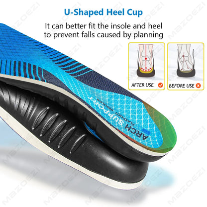 Orthopedic Insoles for Feet Sport Shock-absorbing Insole for Shoes Arch Support Plantar Fasciitis Templates Pads Men Women Sole