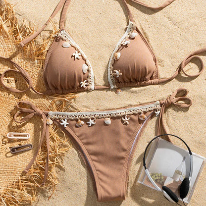 Sexy White Bikinis Women's Swimwear Female Swimsuit For Swimming Wear Bathing Suits Brazilian Bikini Set Beachwear Pool Bather