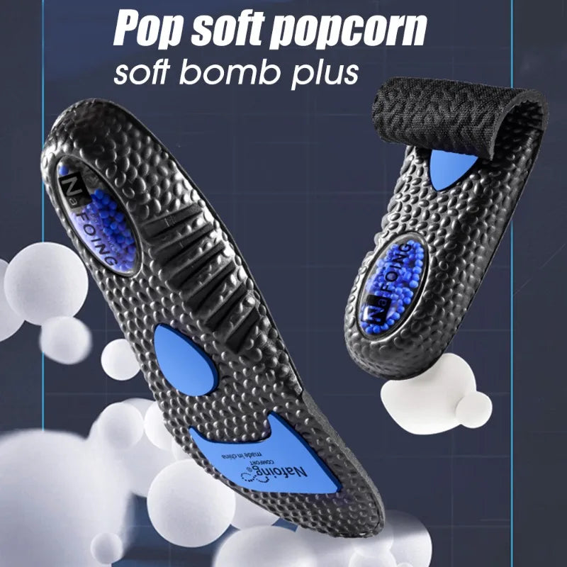 Sport Insoles for Shoes Sole Shock Absorption Deodorant Breathable Cushion Running Insoles for Feet Man Women Massage Care Pads