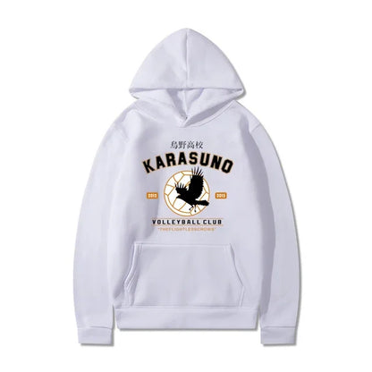 Men's Hoodies Cartoon Haikyuu Funny Japanese Anime Streetwear Harajuku Karasuno Fly High Graphic Sweatshirts Men Women Hoodies
