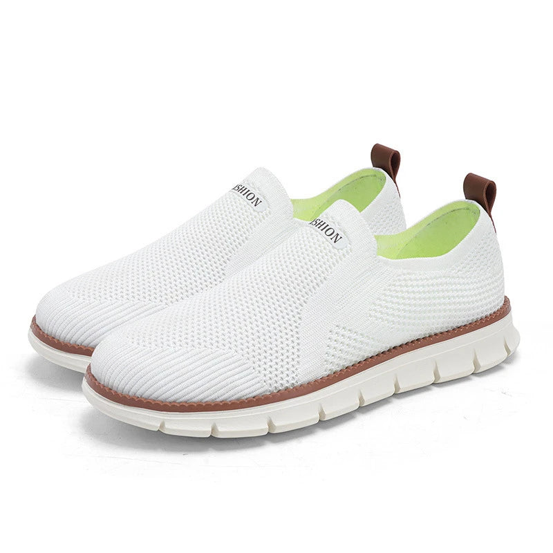 British Style Men's Shoes Autumn Breathable Sports Shoes Flying Mesh Shoes Men's Comfortable Casual Running Trend Shoes New