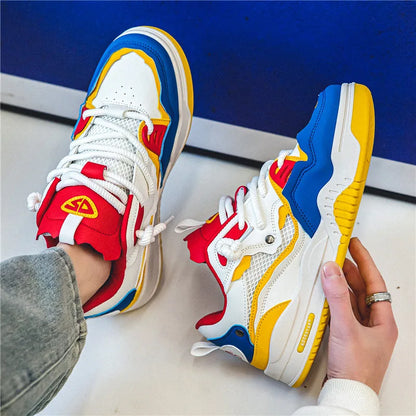 Trend Men's Shoes Outdoor Sneakers Lace-up Non Slip Running Shoes Couple Style Walking Shoes Breathable Tennis Shoe Plus Size 47