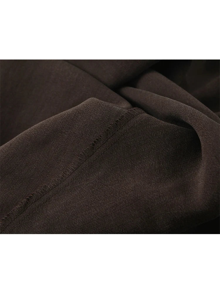 TFMLN Summer New Ladies Elegant Midi Sling Dress Sleeveless Solid Backless Slim V-Neck Dresses 2025 Beach Party Sexy Dress