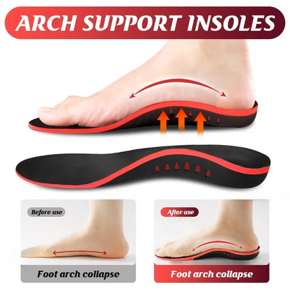 Premium Orthopedic Sport Insoles for Feet PU Gel Shock Absorption Breathable Sole Pad Sport Arch Support Feet Pain Care Insole