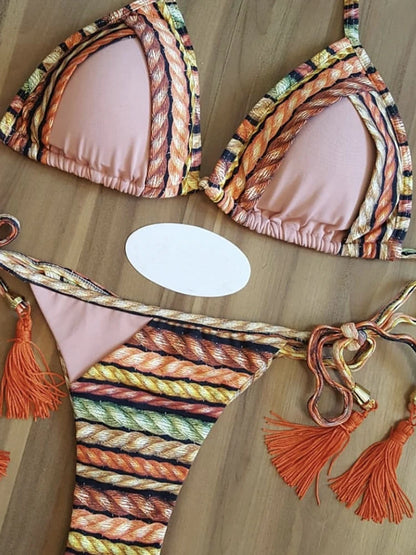 2021 Sexy Bikini Set 2 piece Hot Stamp Sport Swimwear Women Beachwear Push-Up Padded Swimsuit Bodysuit Exquisite Bather