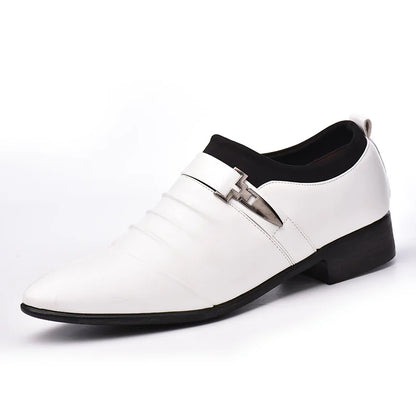 Men Luxury Business Oxfords Leather Shoes Breathable Formal Dress Shoes Male Office Wedding Flats Rubber Footwear Mocassin Homme