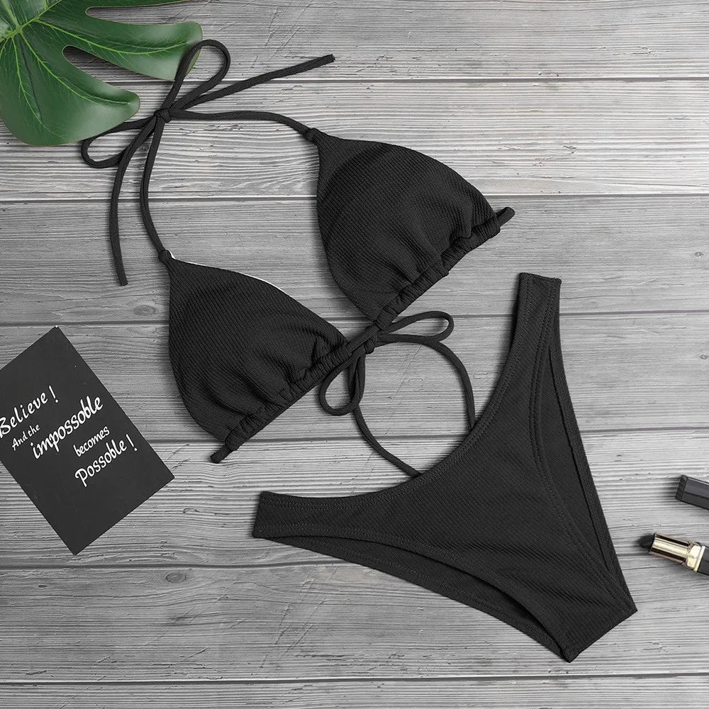 Monochrome Women's Sexy Bikini Women's Swimwear Beach Bikini Beach Suit Bathrobe Swimwear