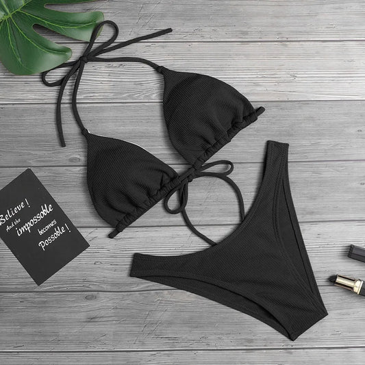 Monochrome Women's Sexy Bikini Women's Swimwear Beach Bikini Beach Suit Bathrobe Swimwear
