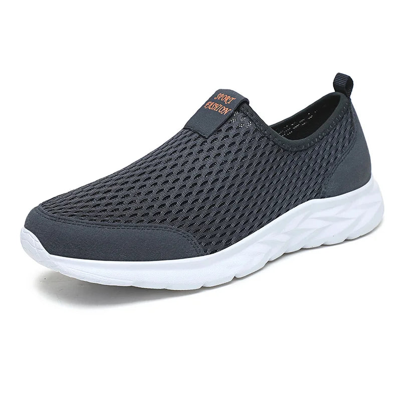 YRZL Men's Sneakers Breathable Mesh Men Casual Shoes Outdoor Non-Slip Big Size Loafers Walking Lightweight Male Tennis shoes