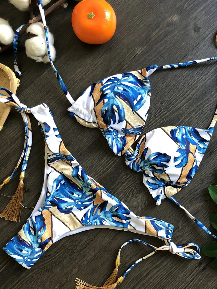 Sexy Micro Bikinis Swimwear Women Push-up Swimsuit Bathing Suit Bandage Beach Wear Brazilian Biquini Bikini Set