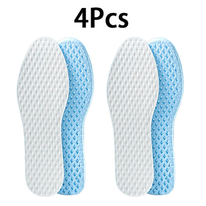 Summer cool insole Running sports shock-absorbing insoles PU soft elastic sole Men and women breathable anti-odor insoles