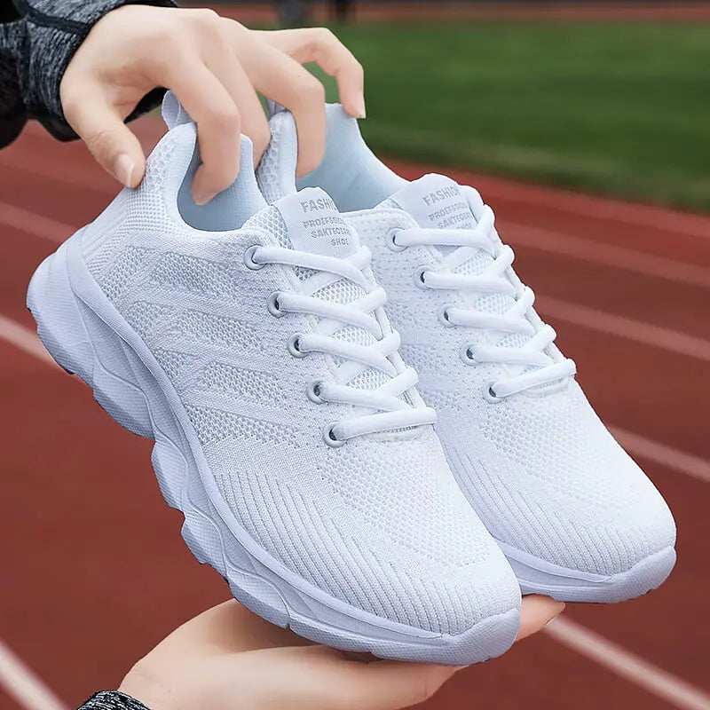 New Sneakers Women Casual Shoes Fashion Breathable Walking Mesh Flat Shoes Women Tenis Feminino White Ladies sports Shoes