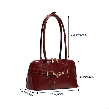 Portable Women's Underarm Bag Simple Shoulder Bag PU Leather Armpit Purse Handbag for Daily Use and Special Occasion