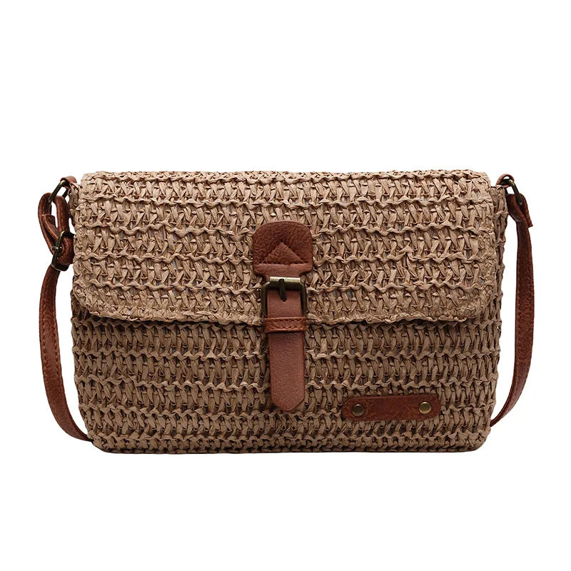 New Fashionable Straw Women's Bag, Trendy Vacation Casual Shoulder Crossbody Bag, Women's Versatile Stylish Straw Women's Bag