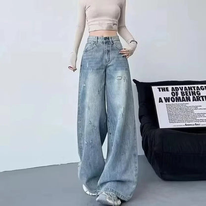 Streetwear Hosen Baggy Jeans Woman Clothing Y2k Shorts Women's Overalls Y2k 2000s Clothes Denim Woman Pants Harajuku Fashion