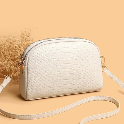 Fashion 100%Genuine Leather Crossbody Sac Simple Women's Designer Handbag High Quality Cow Leather Small Shoulder Messenger Bag