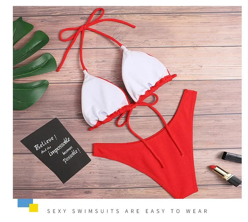 Monochrome Women's Sexy Bikini Women's Swimwear Beach Bikini Beach Suit Bathrobe Swimwear