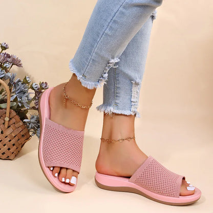 Sandals Women Elastic Force Summer Shoes Women Flat Sandals Casual Indoor Outdoor Slipper Summer Sandals For Beach Zapatos Mujer