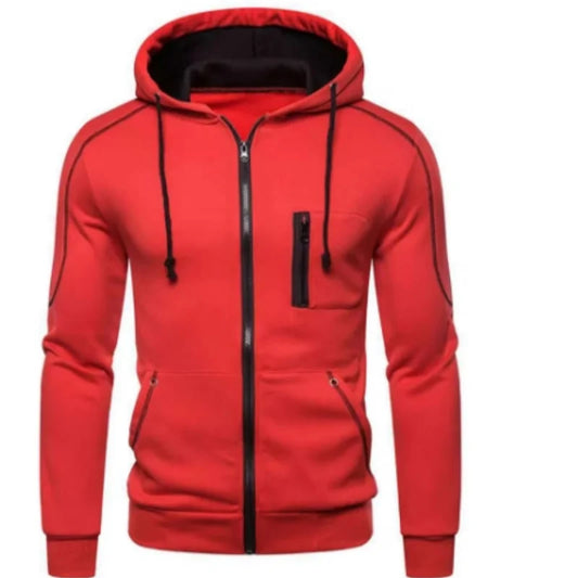Men's Hoodie Black White Army Green Red Hooded Color Block Fleece Cool Casual Winter Clothing Apparel Hoodies Sweatshirts