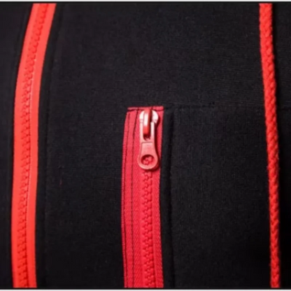 Men's Sweatshirts with Zipper Pockets Thin Solid Color Half Tracksuit Casual Outdoor Hooded Tracksuit Long Sleeves Jacket Coats