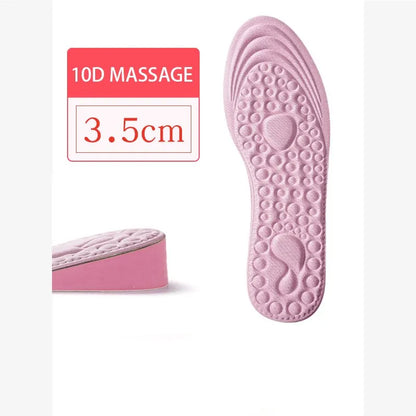 1Pair Height Increased Insoles for Women Shoes Inner Sole Shoe Insert Lift Heel Comfort EVA Heightening Feet Care Insoles