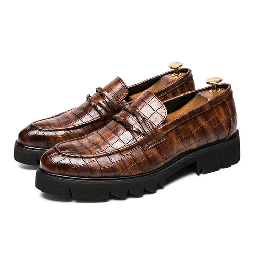 High Quality Thick Soled Business British Wedding Social Leather Shoes Men’s Dress Shoes Trend Formal Shoes Men Loafers 2025