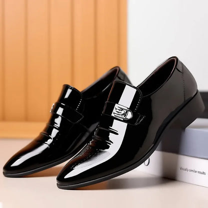 Brand New Leather Shoes Men Casual Business Shoes Office Work Shoes Men Party Wedding Oxford Pointed Toe Loafers