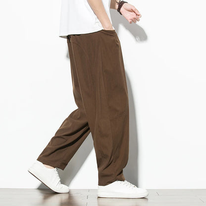 Spring Autumn Corduroy Casual Man Pants Harajuku Loose Fit Ankle-length Harem Men's Pants
