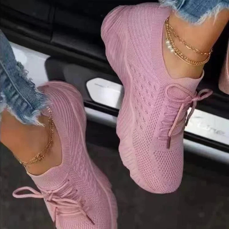 Breathable Casual Socks Shoes Lace up