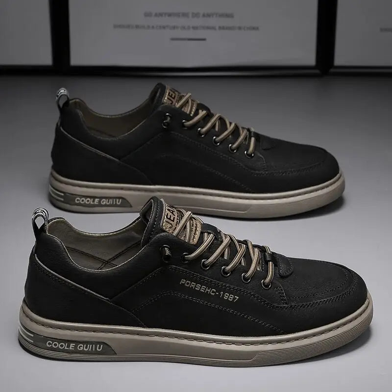 2025 Spring and Autumn Fashion Mens Casual Sneakers New Fashion Lace-up White Shoes Student Comfort Sports Vulcanized Shoes