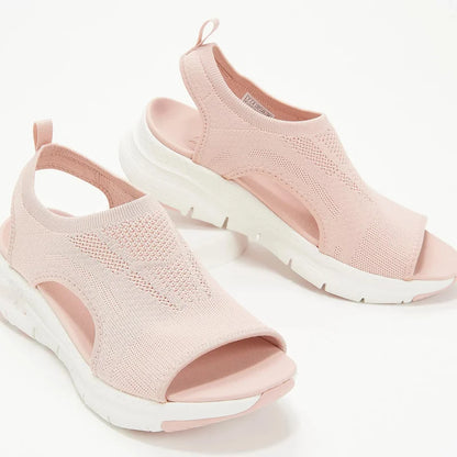 Women Summer Shoes  Mesh Fish Platform Sandals Women's Open Toe Wedge Sandals Ladies Light Casual Shoes