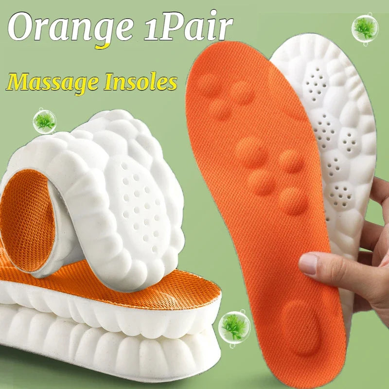 Wormwood Insoles Foot Acupressure Insole Men Women Soft Breathable Sports Pads Soft Sweat-absorbing Deodorant Running Insoles
