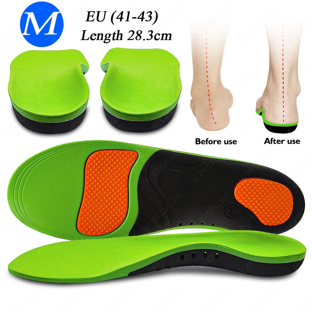 Flat Feet Arch Support X/O Legs Flat Foot Health Shoes Soles Pad Insoles Orthotic Insole for Plantar Fasciitis Orthopedic Unisex