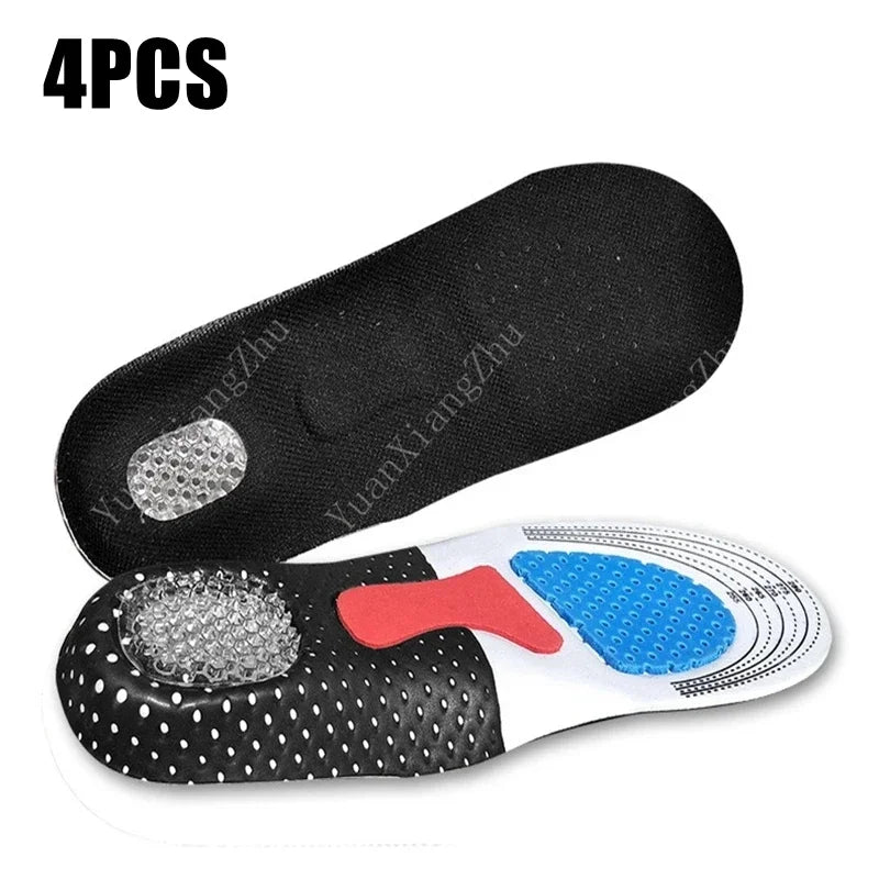 Shoes Insoles for Feet Arch Support Plantar Fasciitis Orthopedic Insole Men Silicone Shock absorbing Non slip Shoe Pads 2/4/6Pcs
