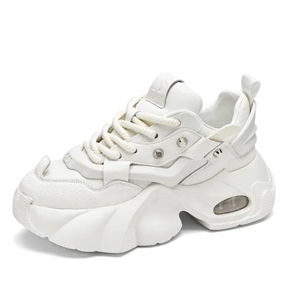 Men Chunky Sneakers Platform Shoes Outdoor Comfortable Sports Shoes for Men Lace Up Tennis Shoe New Height Increasing Male Shoes