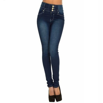 Women Black Jeans Push Up Pencil Denim Pants Ladies Vintage High Waist  Casual Stretch Skinny Mom Jean Slim Femme