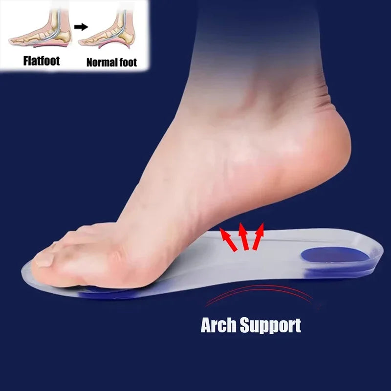 Silicon Orthopedic Insoles Gel Medical Insoles for Shoes Men Women Flat Foot Arch Support for Plantar Fasciitis Relief Shoe Pad