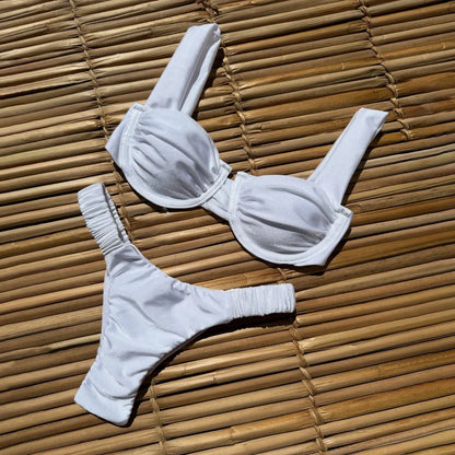Sexy Brazilian Bikini Set Low Waist Solid Printed Women Swimwear Push Up Bikinis Swimsuit Female