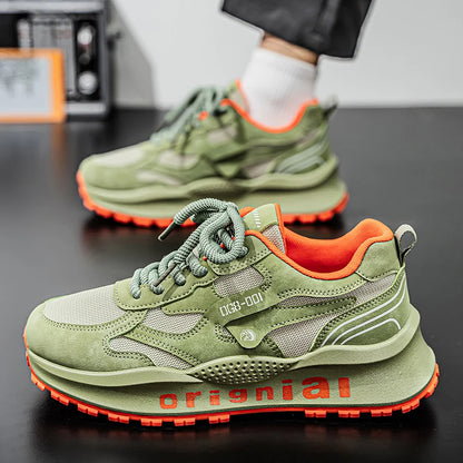 2025 spring men's new outdoor mesh sports shoes breathable comfortable soft sole casual shoes