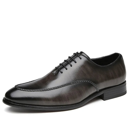 Britain Gentleman Fashion New Men Pointed Black Brown Lace Up Casual Shoes Male Formal Wedding Dress Footwear Zapatos Hombre