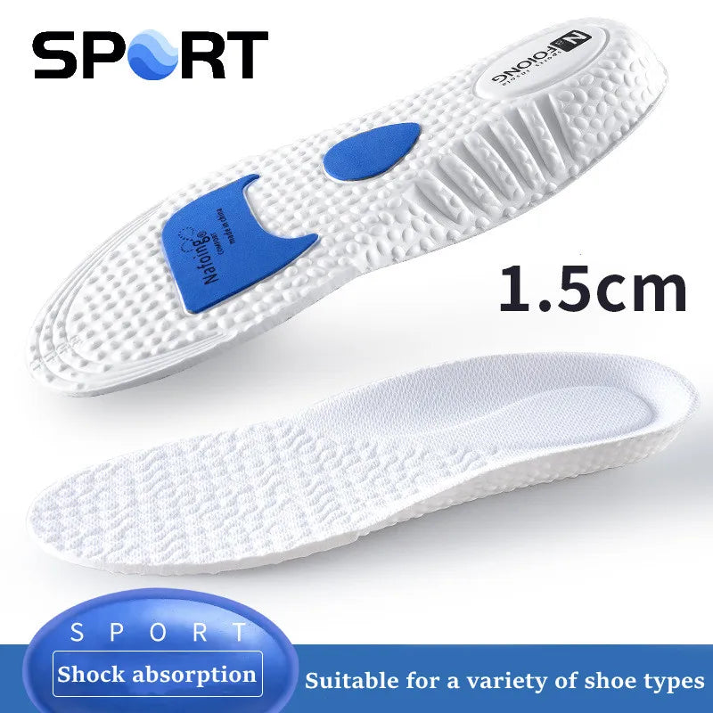 NEW Height Increase Templates Sports Shock Absorption Insoles for Feet Deodorant Orthopedic Insole for Shoes Men Women Shoe Sole