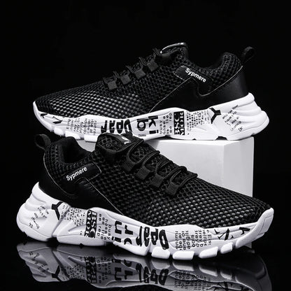 YRZL Gym Running Shoes for Men Breathable Mesh Sneakers Comfortable Slip Resistant Walking Shoes Casual Sport Athletic Footwear