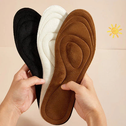 2Pcs Keep Warm Fleece Insole Thicken Soft for Shoes Thicken Soft Massage Pad Cashmere Shoes Winter Sport Self Heating Shoe Pads