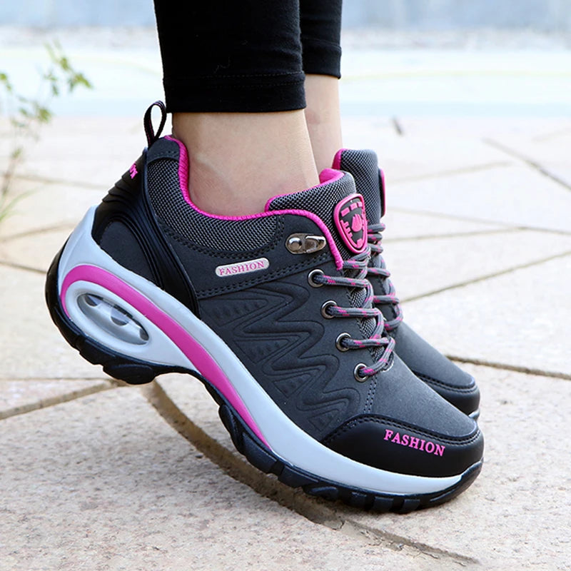 Comfortable Breathable Platform Shoes Fashion Lace Up Female Casual Shoes