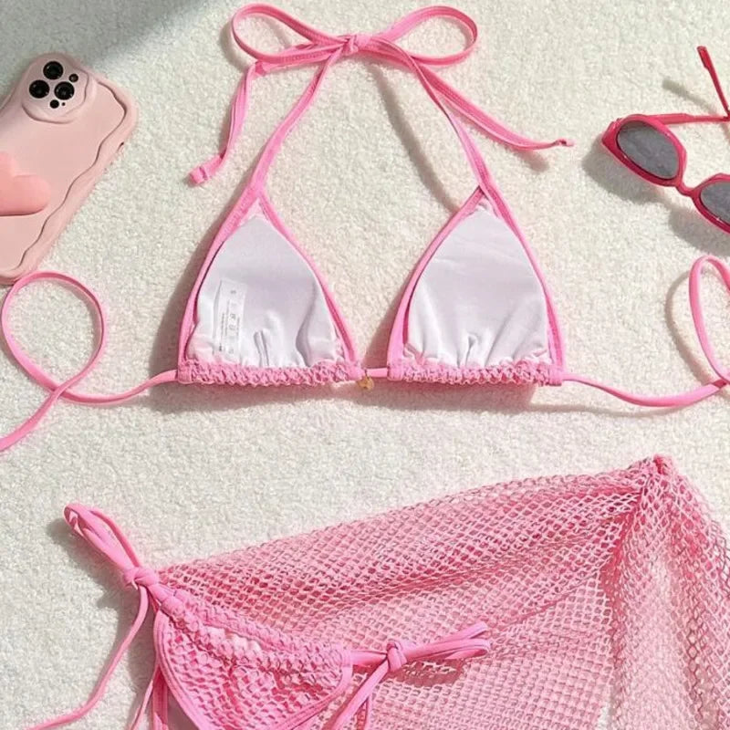 Sexy Bikinis Female Swimsuits Women's Three-Piece Swimwear Beach Swim Wear Bathing Suits Brazilian Bikini Set Pool Bather