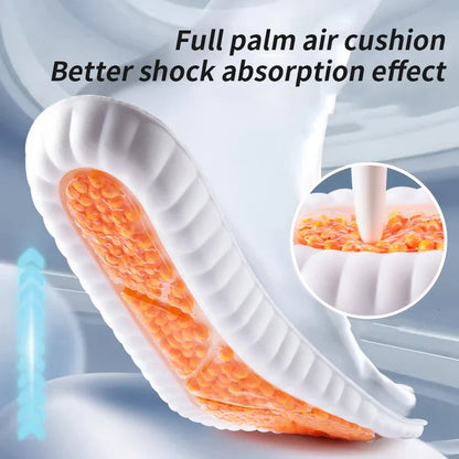Air cushion TPU Upgraded Sports Shock Absorption Insoles High Elastic Running Sneaker Pads Rebound Deodorant Comfortable Feet C