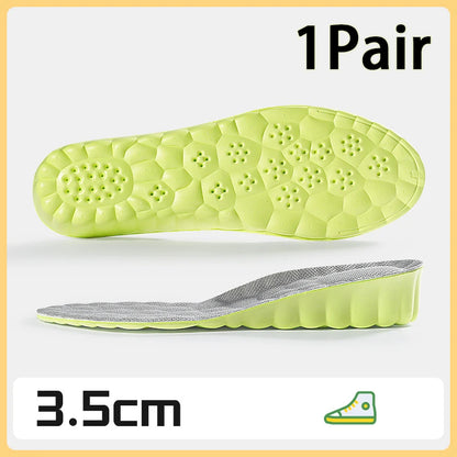 1Pair height increase insoles Breathable Anti-Odor Insole Shock Absorbing Shoe Sole Soft comfortable Sports Insole
