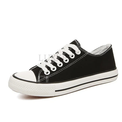 Unisex Canvas Shoes for Men Casual Wear-resistant Breathable Trendy Men's Sneakers Men Lace-up White Flats Zapatillas De Deporte