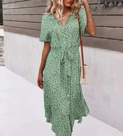 Independent Station Fast Selling Casual Vacation Style Spring Summer Sexy Wide Hem Skirt