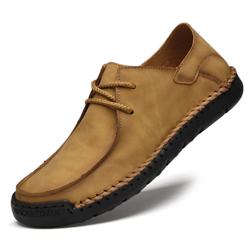 Spring Soft Leather Casual Men Leather Shoes Lightweight Leather Casual Shoes Men Loafers Comfy Moccasins All-match Driving Shoe